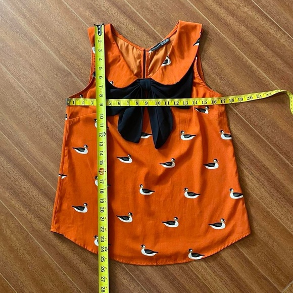Atmosphere UK Duck Print Sleeveless Blouse - Size UK 10 - Picture 2 of 8